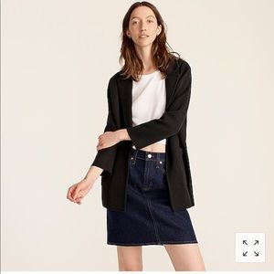 JCrew Sophie open-front sweater-blazer in black